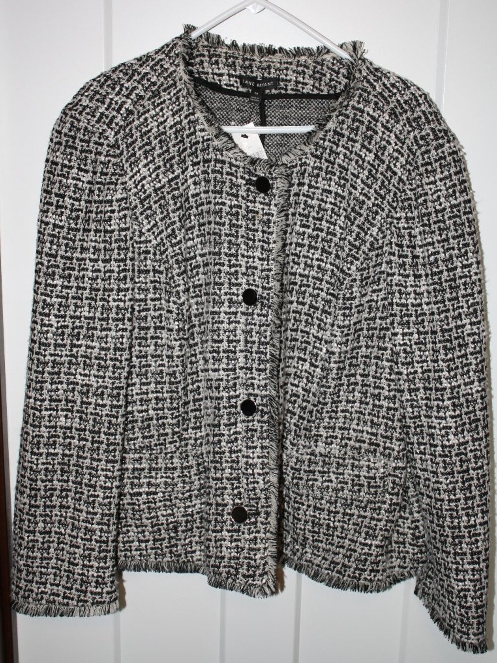 Lane Bryant, Woven Blazer, black, brown, tan, Size 24 NWT